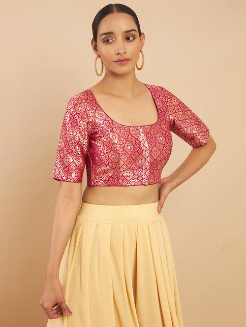 pink foil print blouse - 18929442 -  Standard Image - 0