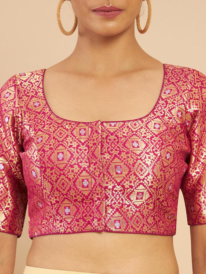 pink foil print blouse - 18929442 - Standard Image - 3