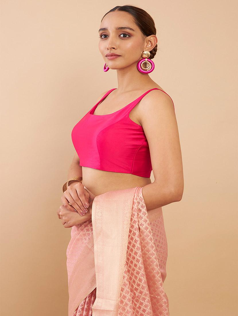 pink solid blouse - 18929505 - Standard Image - 3