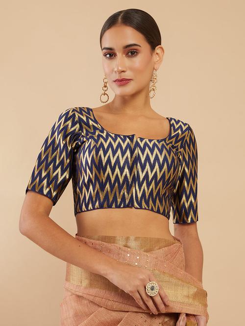 zari work regular blouse - 18929531 - Standard Image - 0