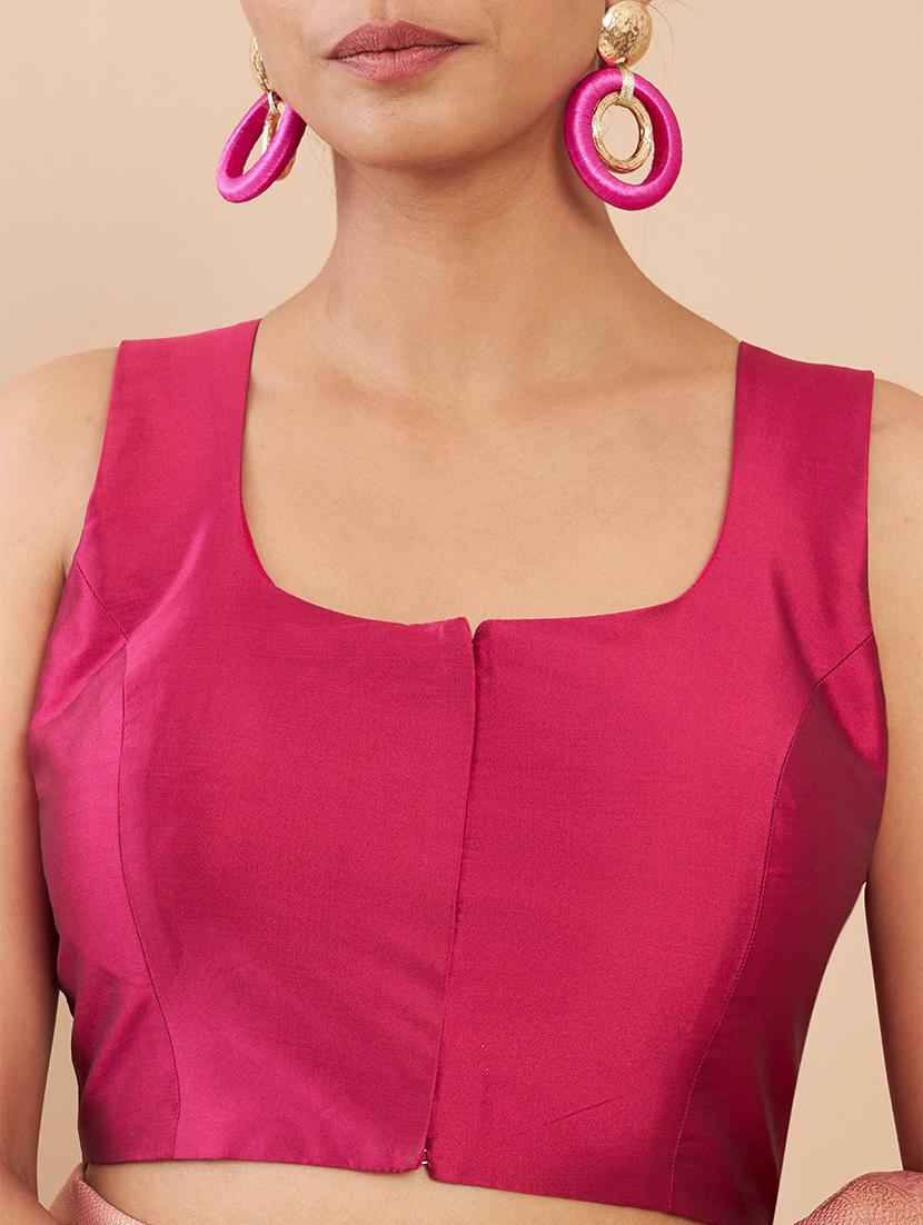 pink solid blouse - 18929546 - Standard Image - 3