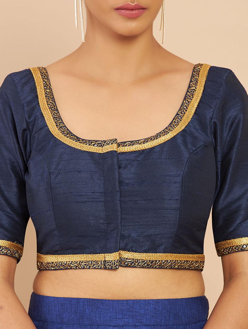 navy blue embellished blouse - 18929611 - Standard Image - 3