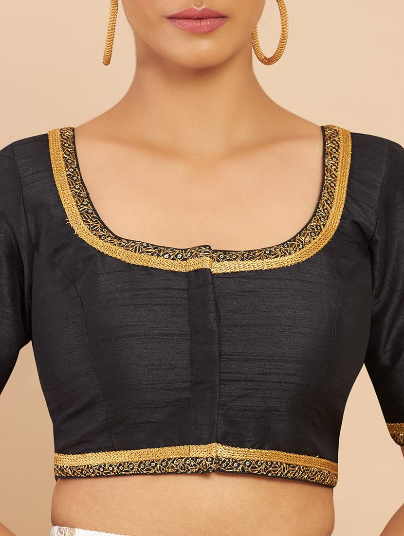 blue solid blouse - 18929615 - Standard Image - 3