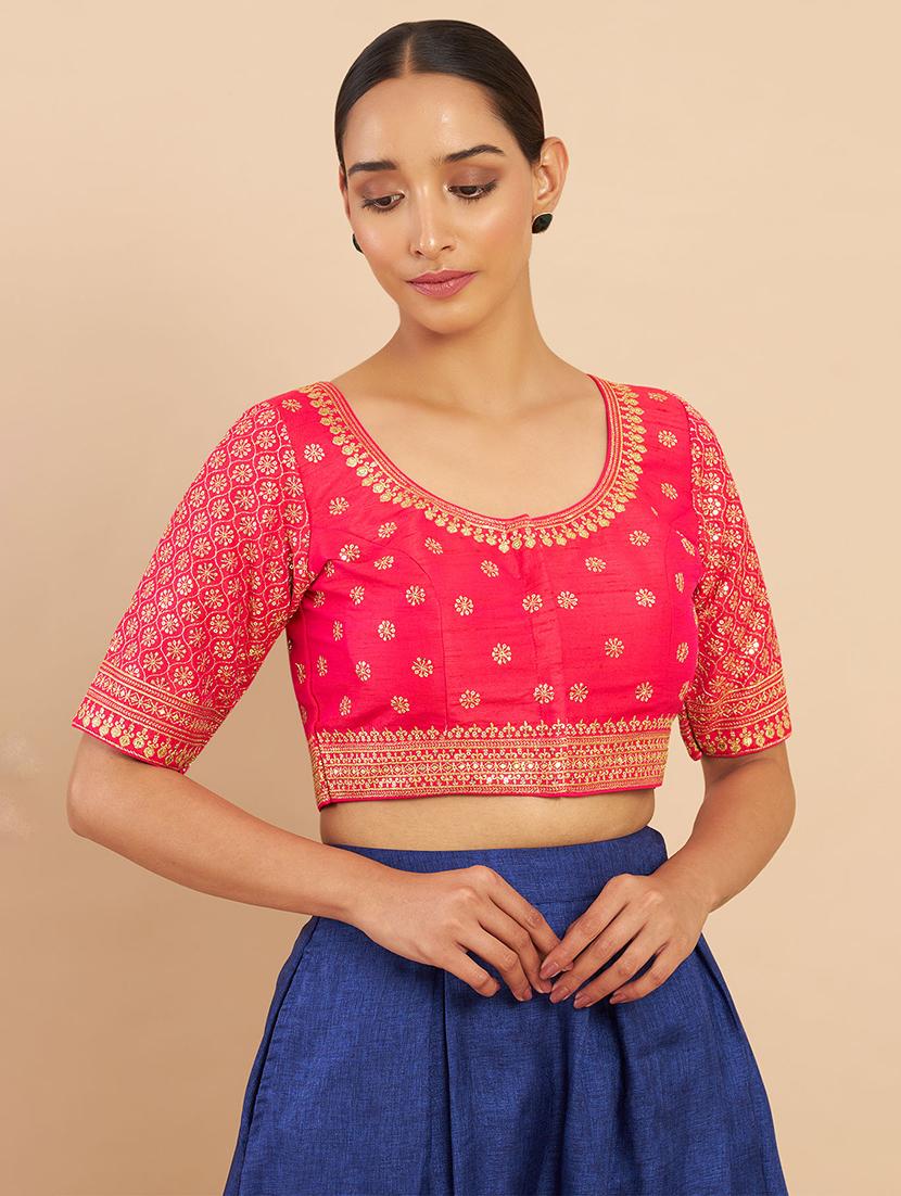 pink embroidered blouse - 18929679 -  Zoom Image - 0