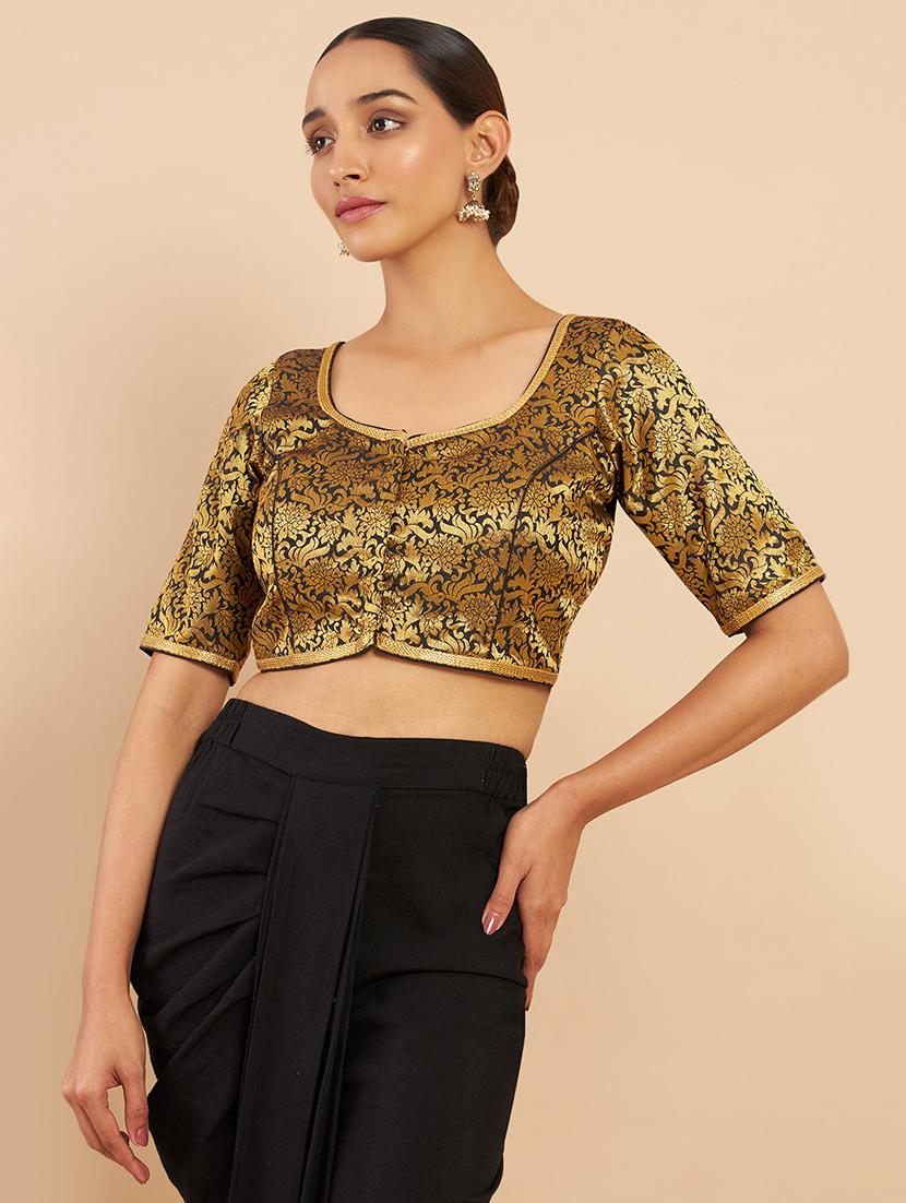 black zari work blouse - 18929701 - Zoom Image - 0