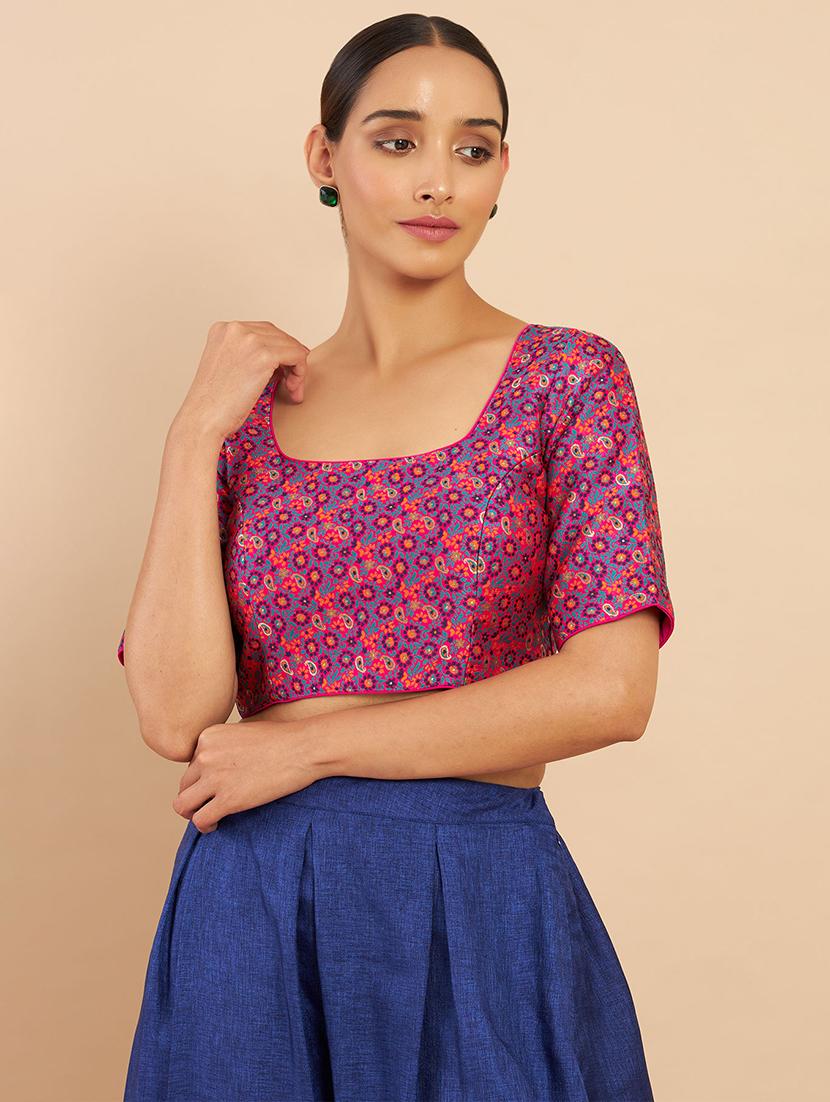 pink floral printed blouse - 18929779 - Zoom Image - 0