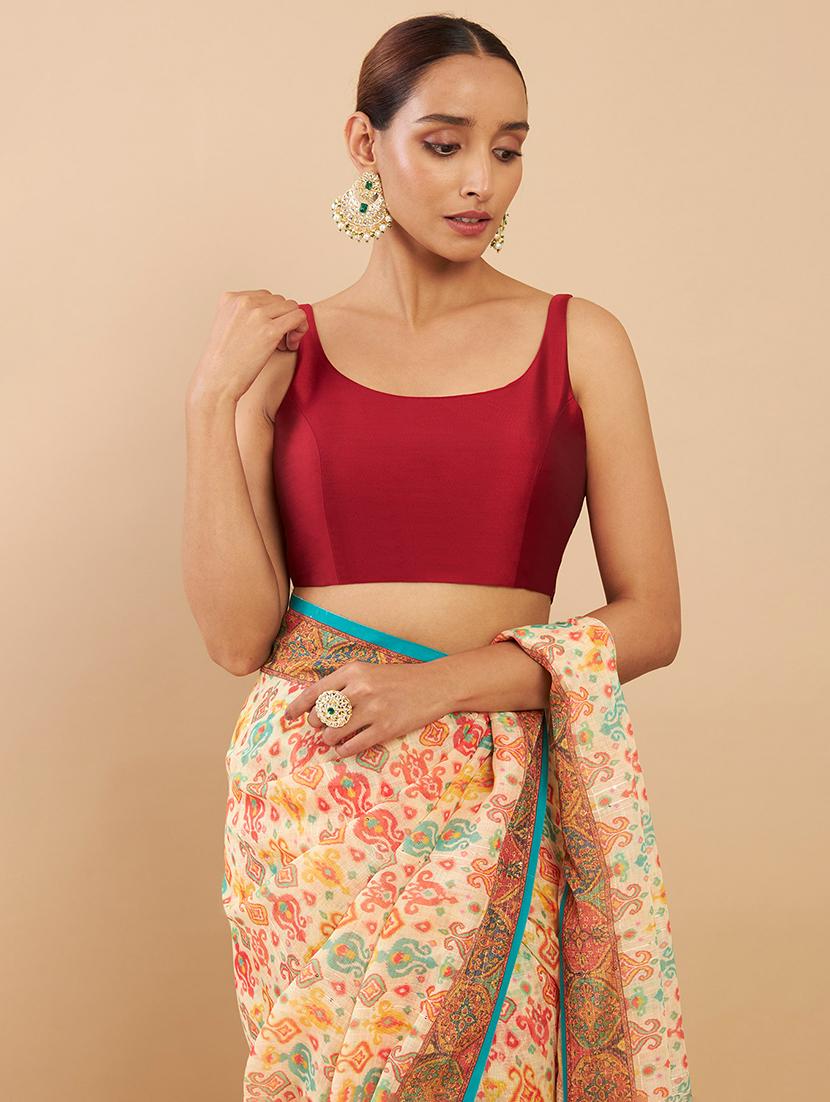 red solid blouse - 18929784 - Zoom Image - 0