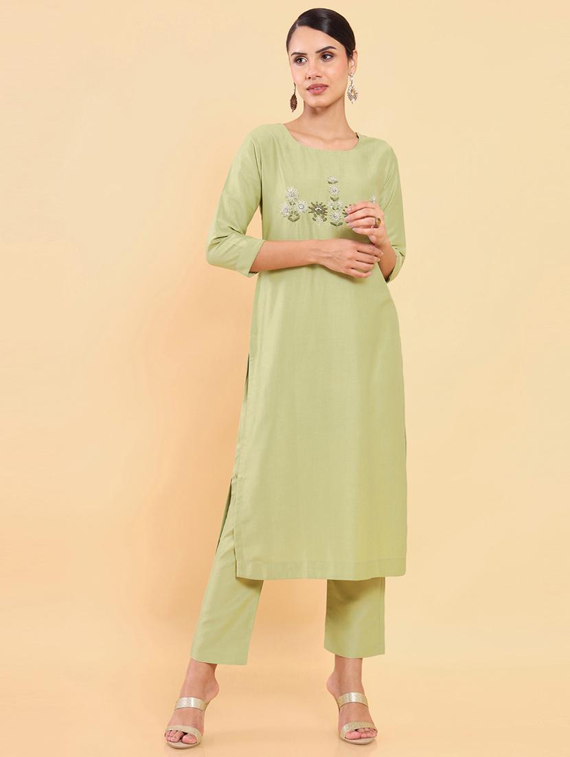embroidered kurta pant set - 18931489 - Zoom Image - 0