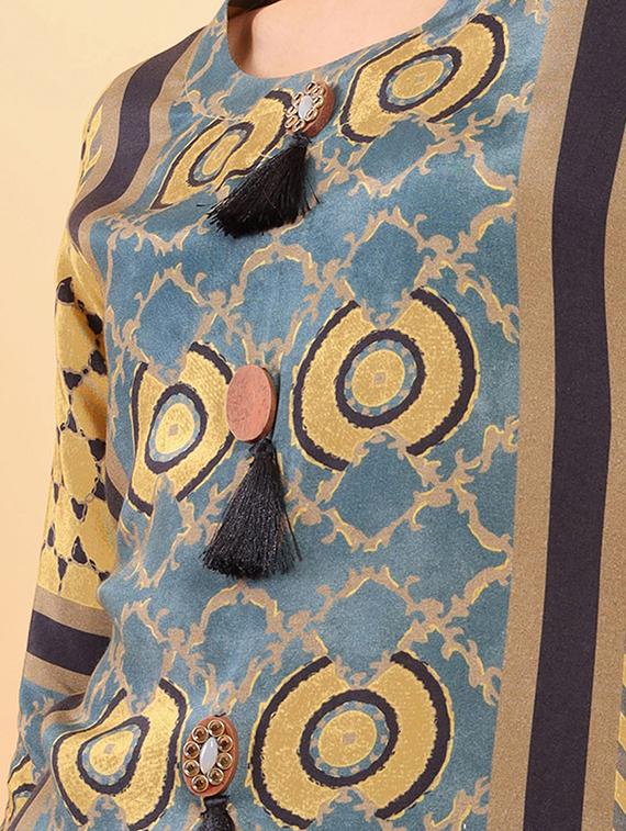 yellow printed suit set - 18931866 - Standard Image - 3