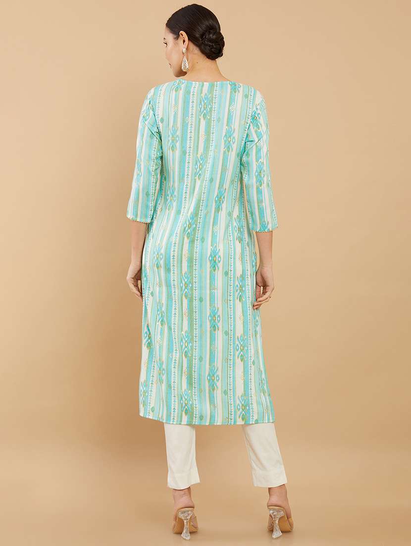 women's straight kurta - 18932615 - Standard Image - 3