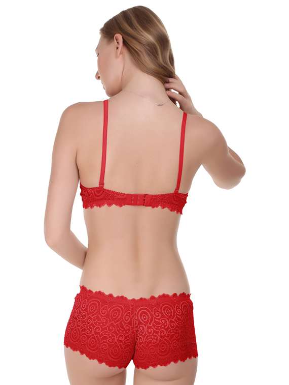 pack of 2- multi colored lycra bras and panty set - 18941314 -  Standard Image - 3