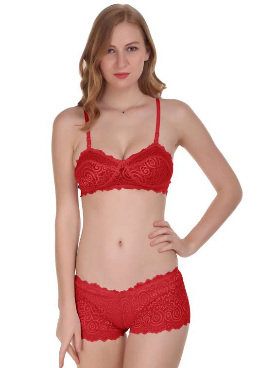 pack of 2- multi colored lycra bras and panty set - 18941316 -  Standard Image - 3