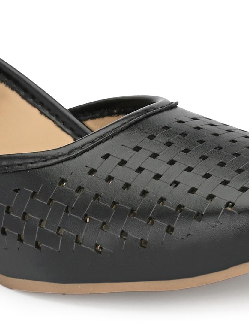 black synthetic slip on ballerina - 18949223 - Standard Image - 5