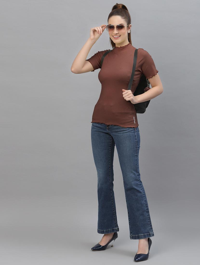 women's straight mock neck top - 18949420 - Standard Image - 3