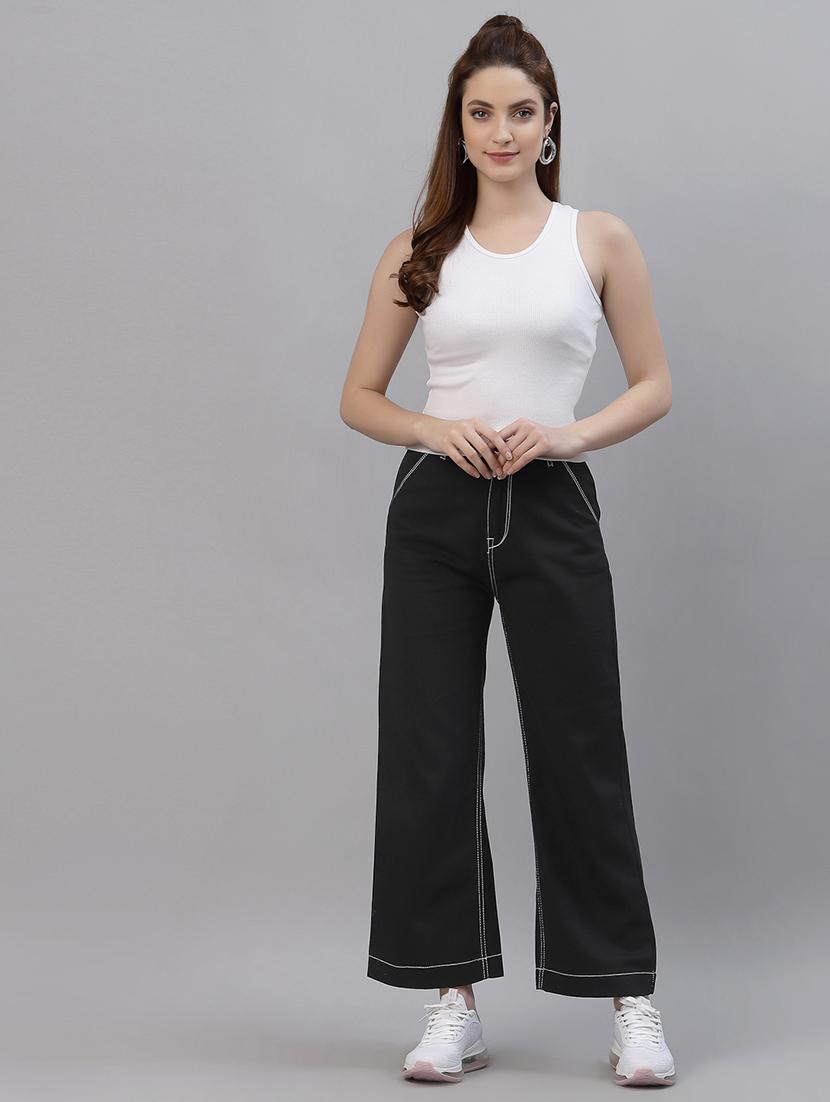 women's white round neck top - 18949427 - Standard Image - 3