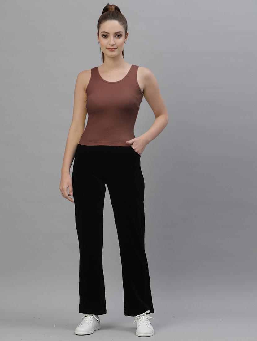 women's solid round neck top - 18949434 - Standard Image - 3