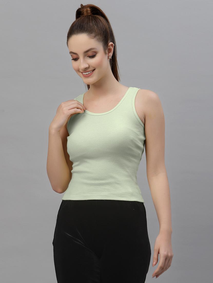 women's crop round neck top - 18949438 -  Zoom Image - 0