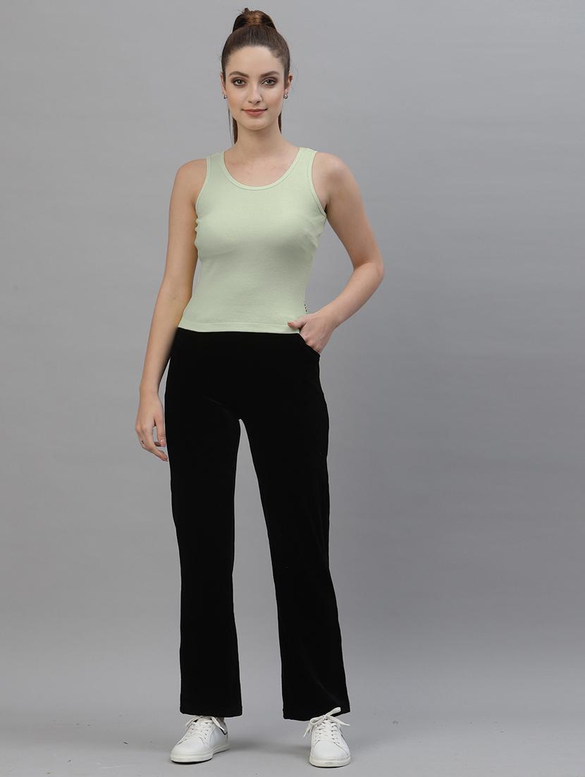 women's crop round neck top - 18949438 - Standard Image - 3