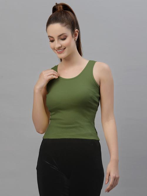 women's crop round neck top - 18949439 - Standard Image - 0