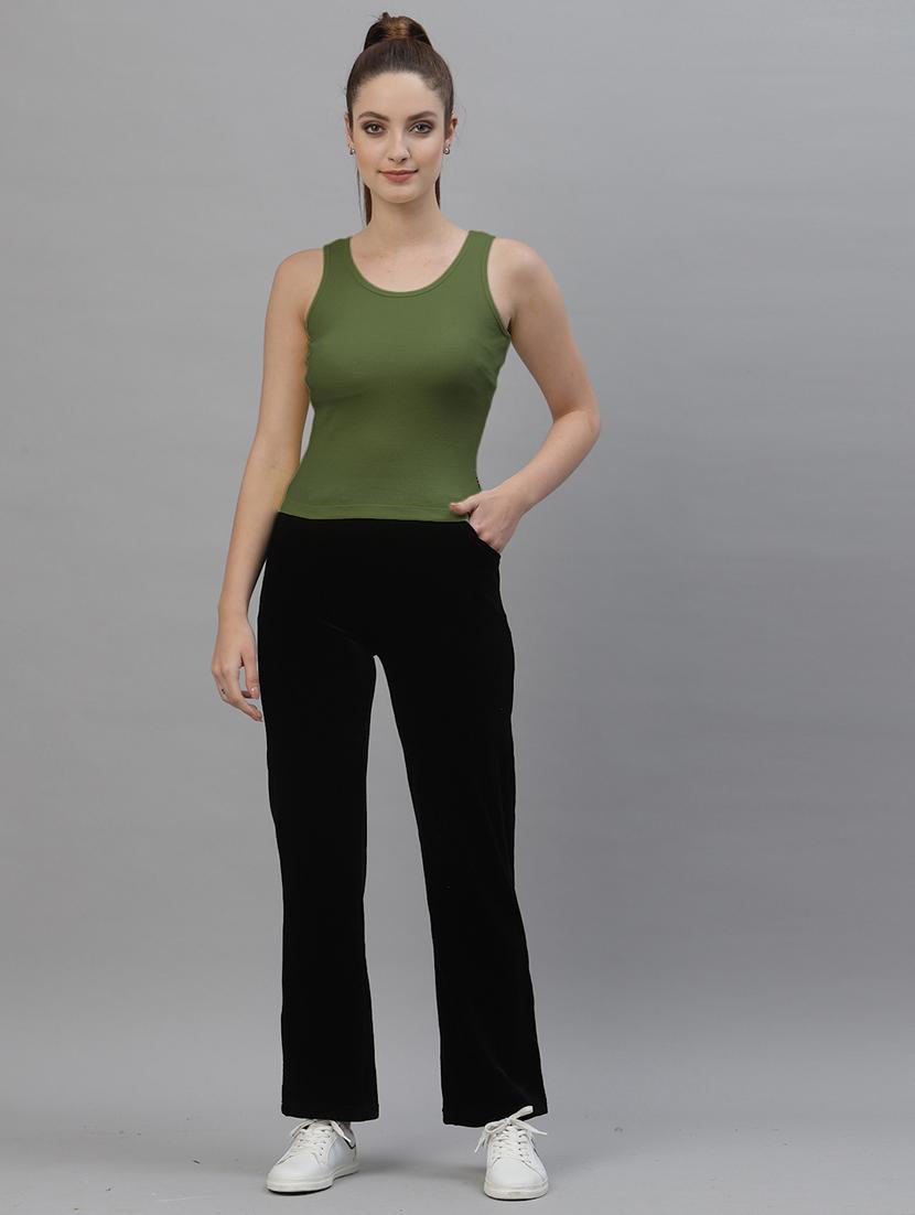 women's crop round neck top - 18949439 - Standard Image - 3