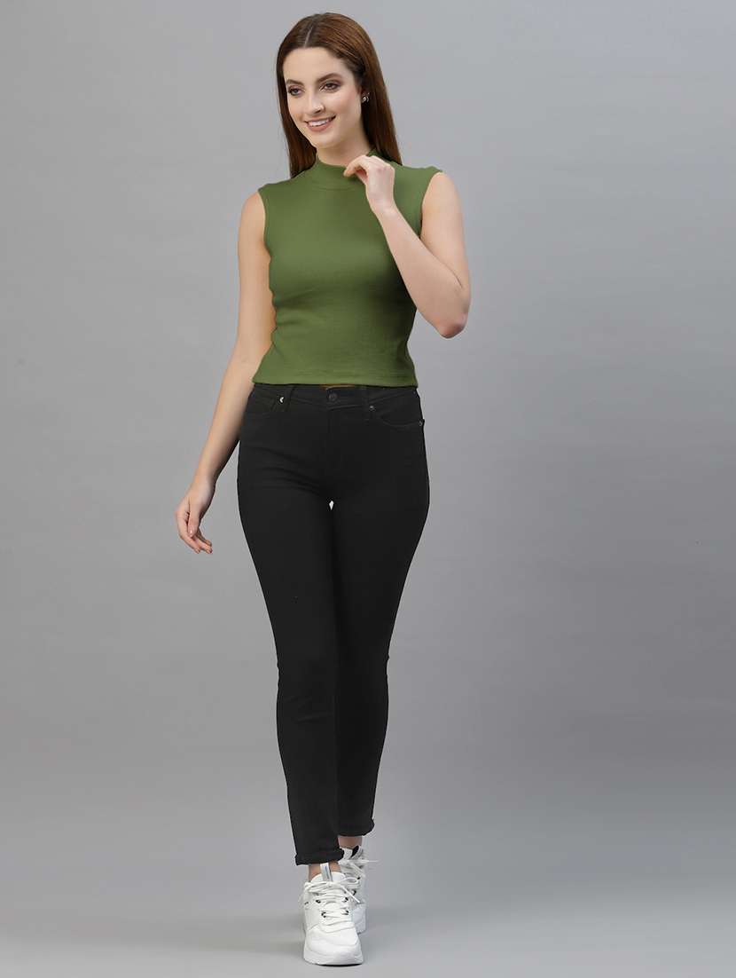 women's crop turtle neck top - 18949481 -  Standard Image - 3