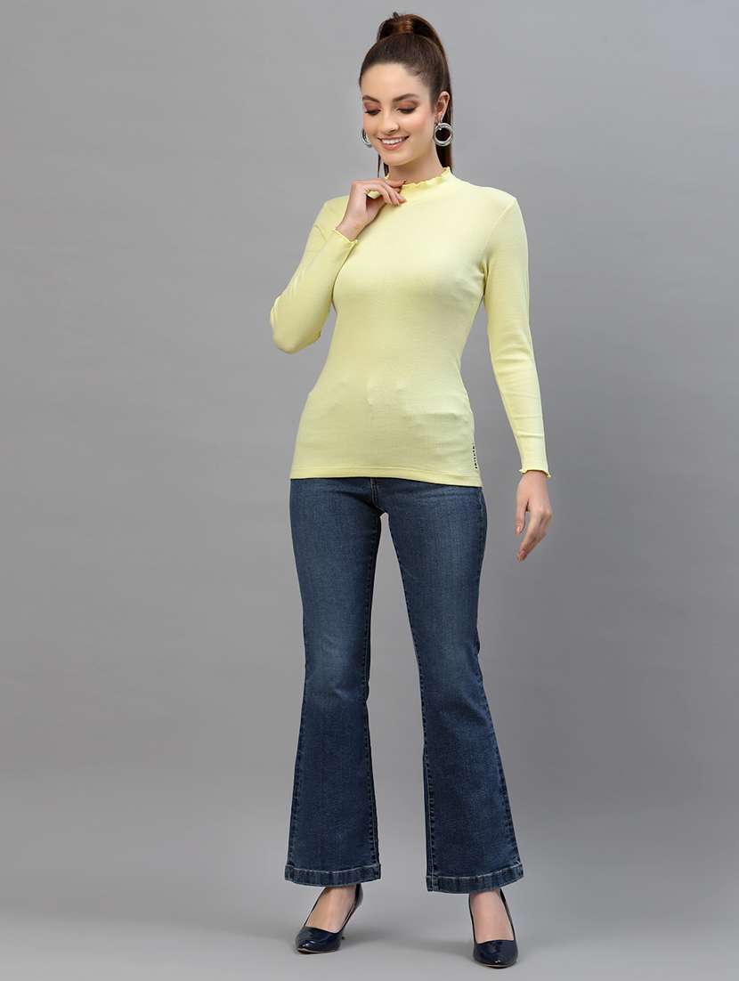 yellow cotton regular top - 18949484 - Standard Image - 3