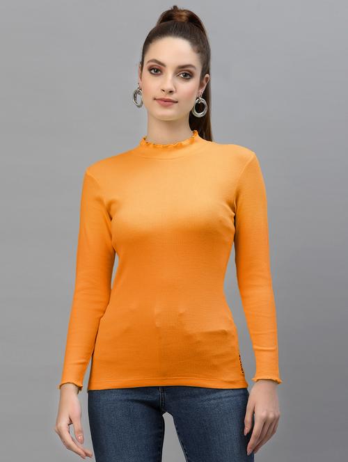 orange cotton regular top - 18949485 -  Standard Image - 0