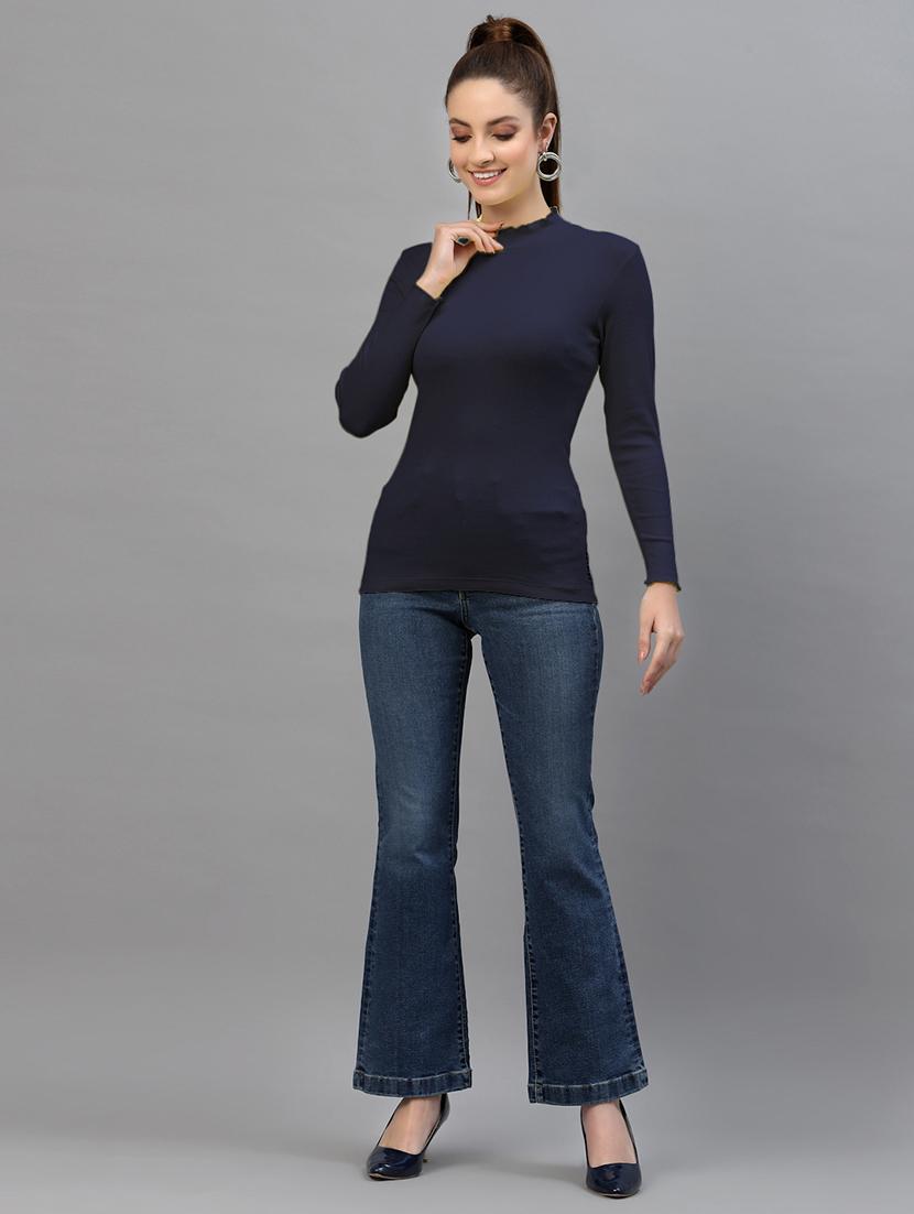 blue cotton regular top - 18949489 - Standard Image - 3