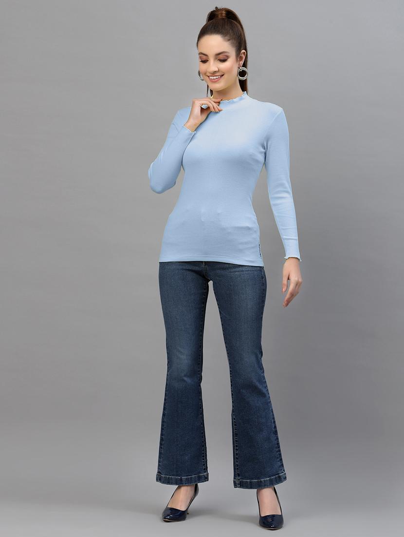 women's straight turtle neck top - 18949491 - Standard Image - 3