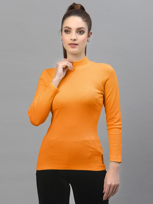 women's straight high neck top - 18949499 - Standard Image - 0