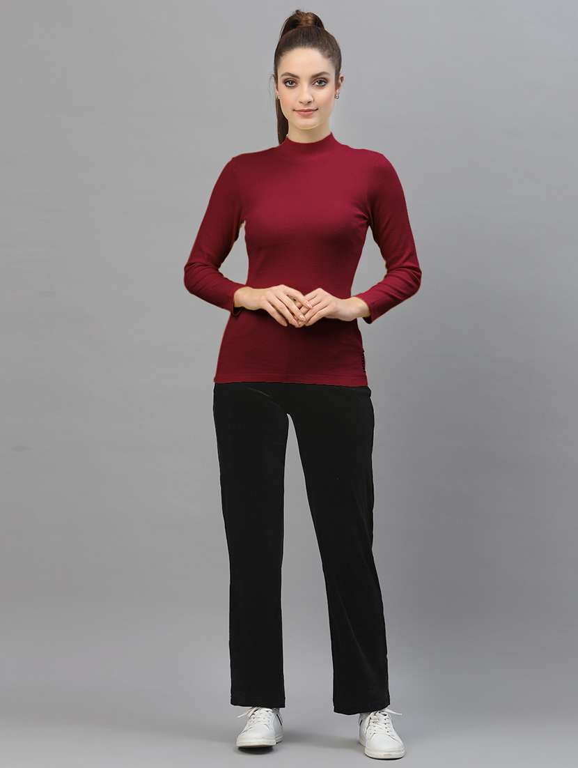 women's straight turtle neck top - 18949501 - Standard Image - 3