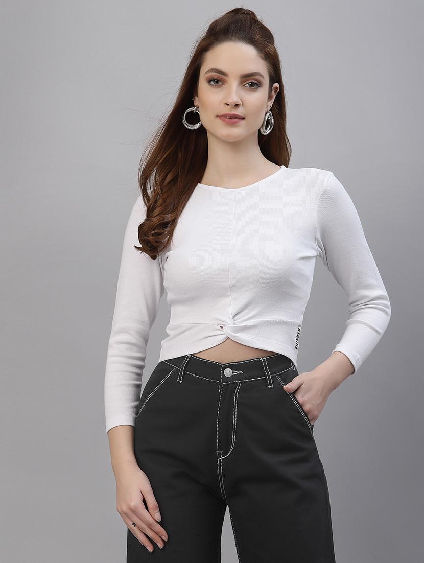 white cotton regular top - 18949511 -  Zoom Image - 0