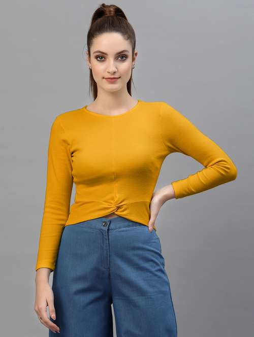 women's plain round neck top - 18949520 -  Standard Image - 0