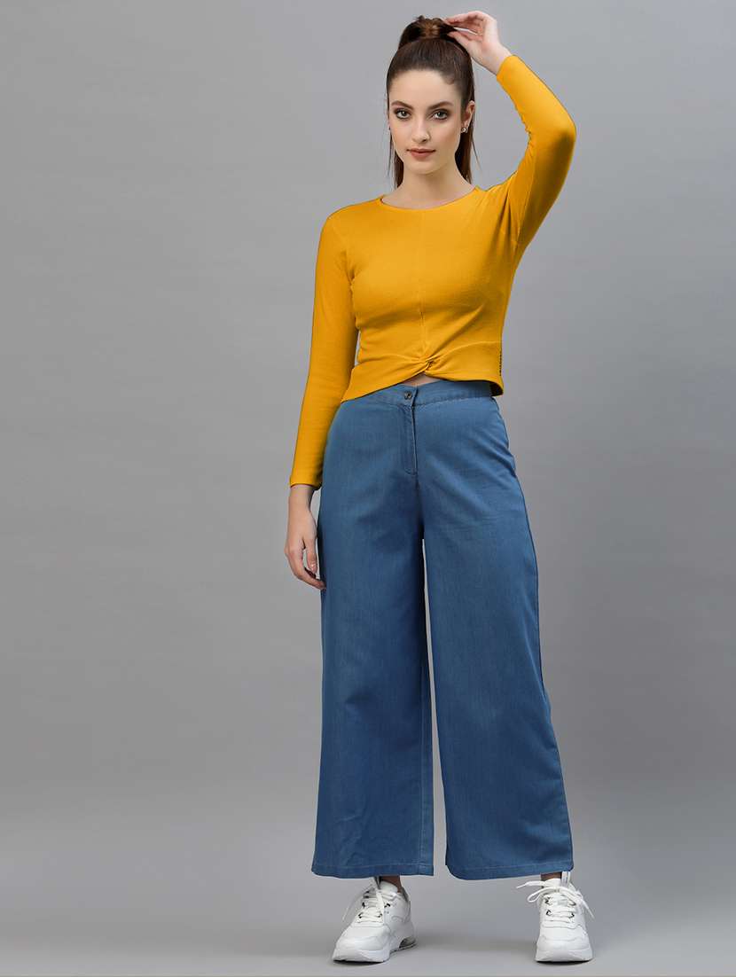 women's plain round neck top - 18949520 -  Standard Image - 3