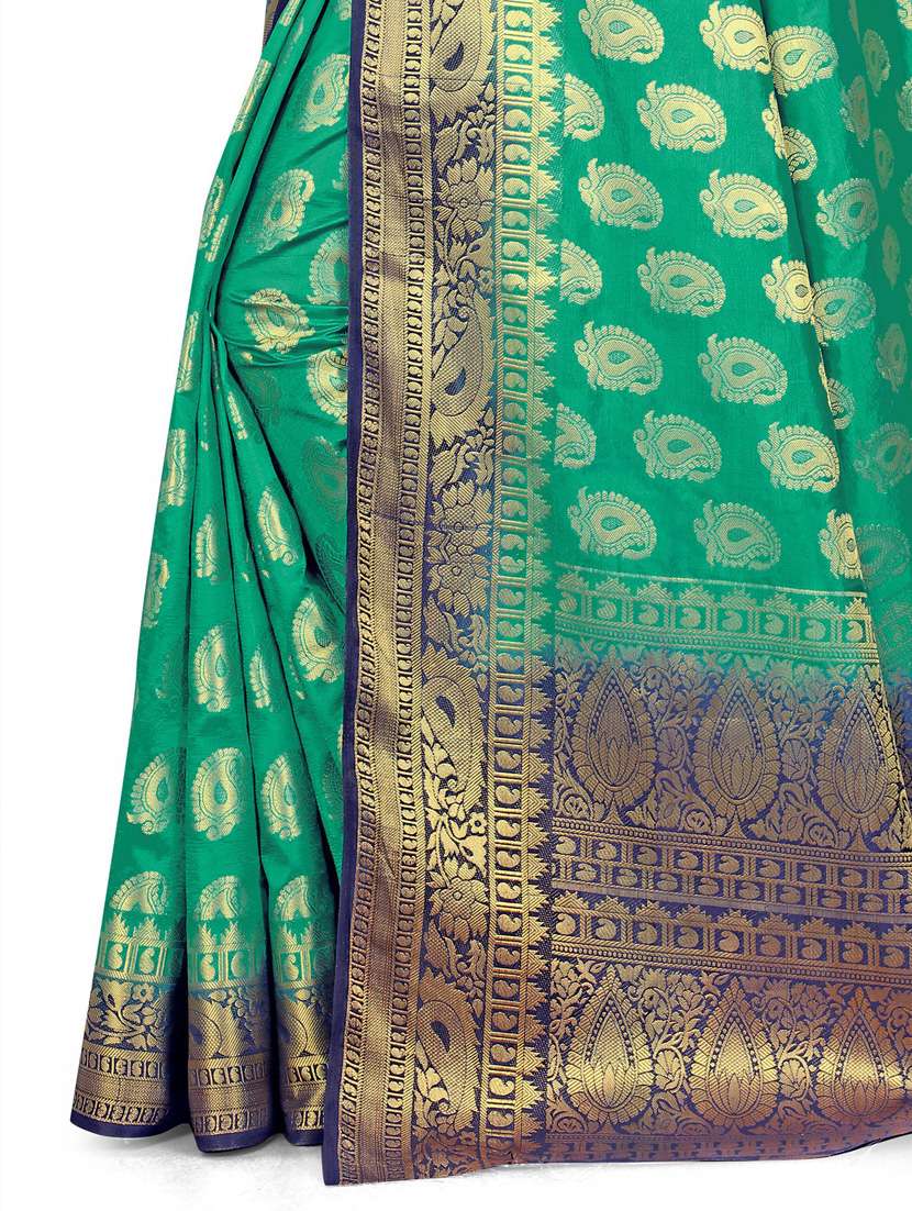 women's banarasi saree with blouse - 18950912 -  Standard Image - 3