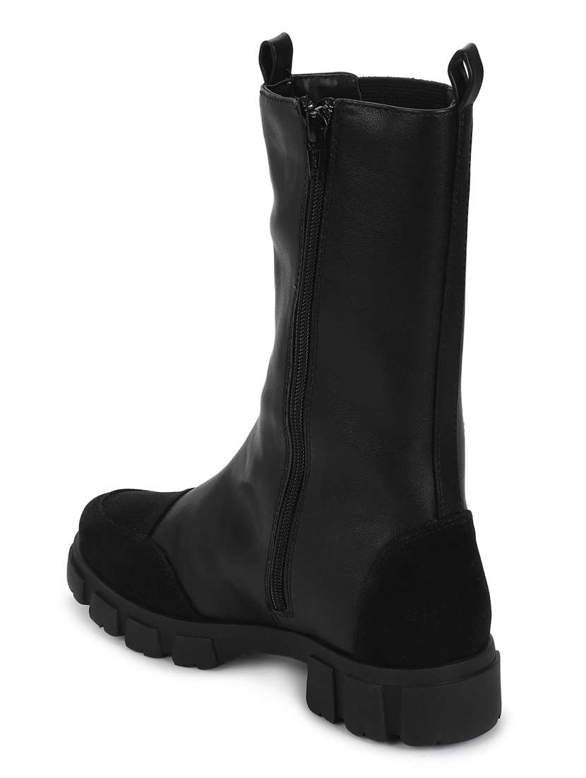 black calf length boot - 18951002 -  Standard Image - 3