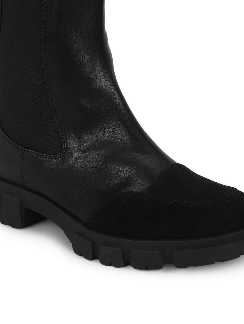 black calf length boot - 18951002 -  Standard Image - 5