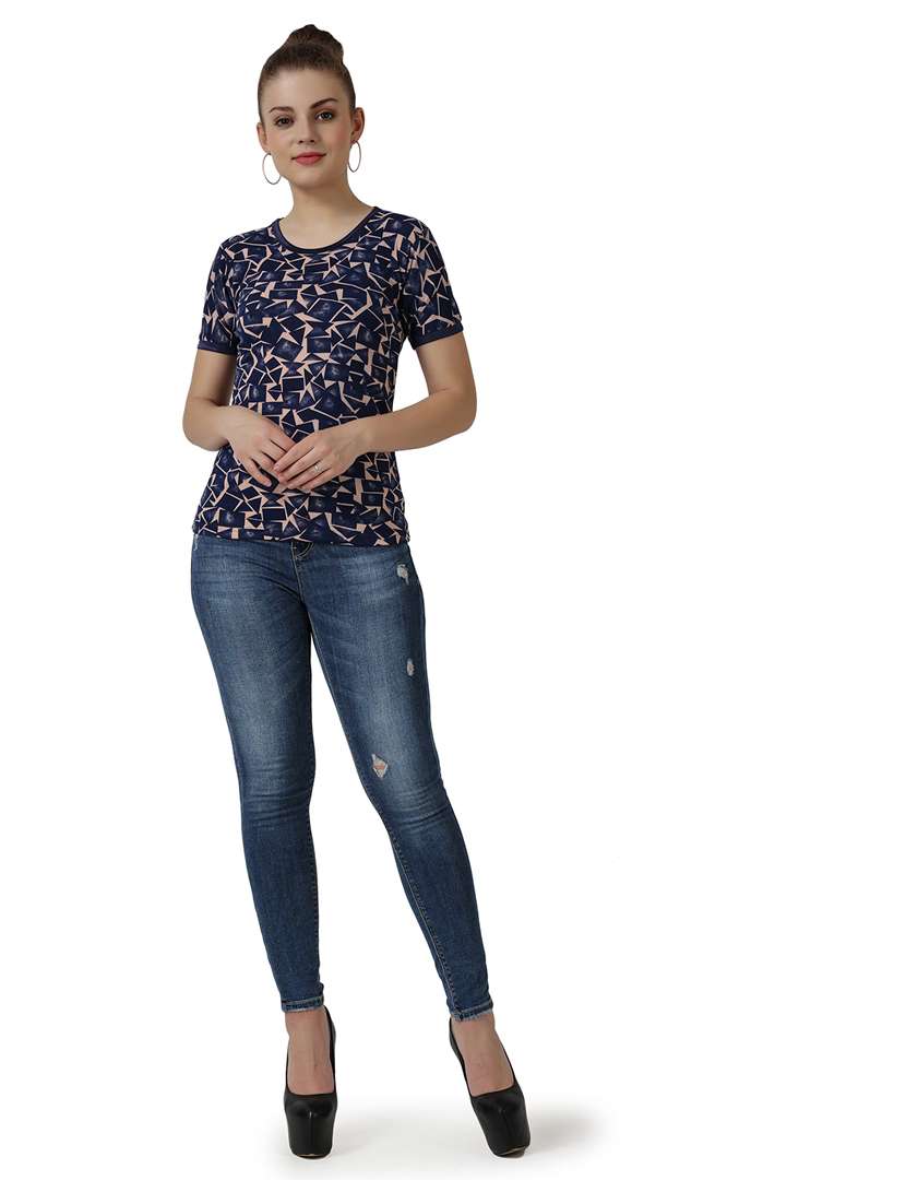 women's regular round neck top - 18951012 -  Standard Image - 3