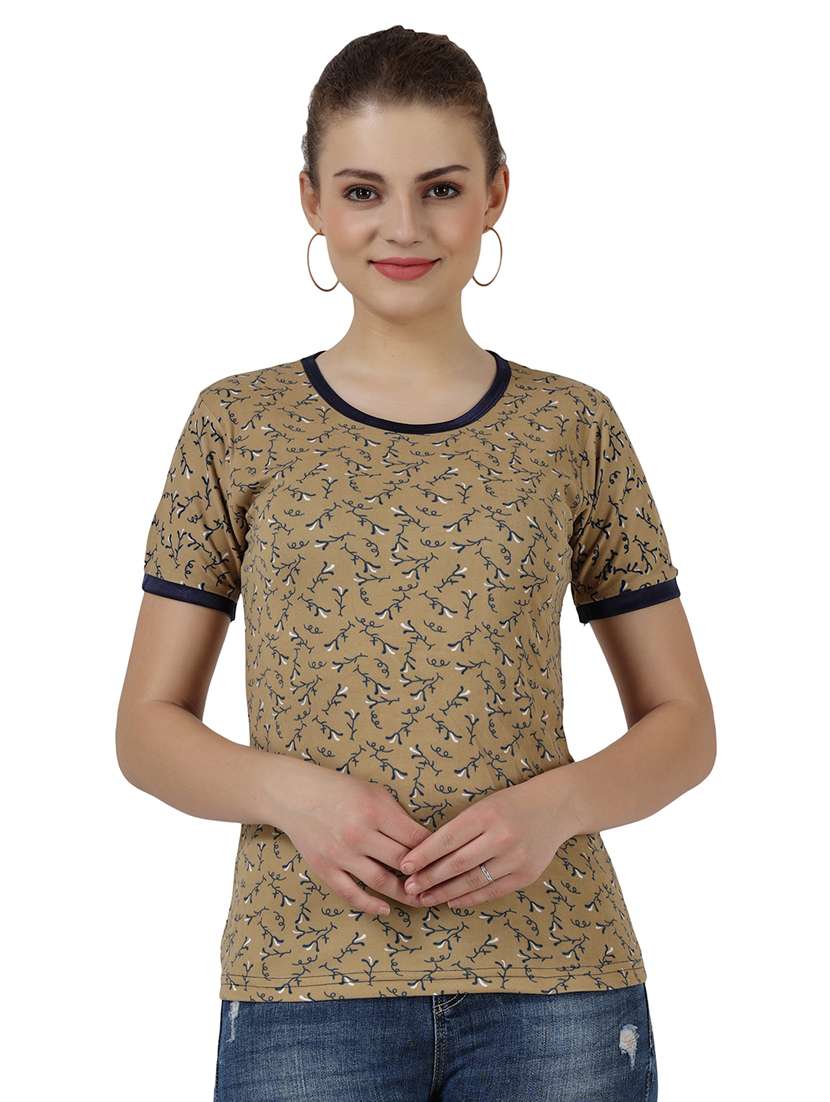 women's straight round neck top