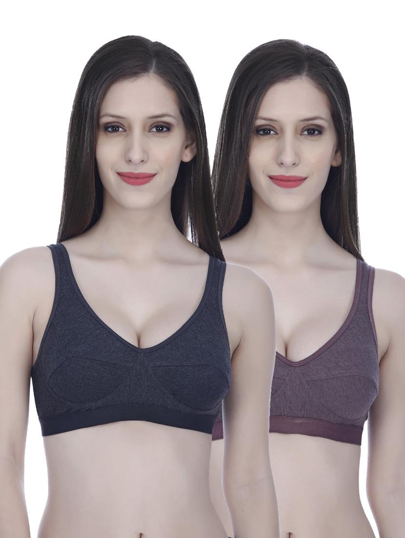 pack of 2 non padded sports bra - 18951063 - Zoom Image - 0