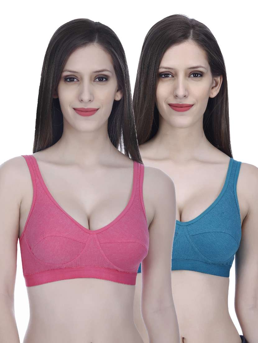 pack of 2 non padded sports bra