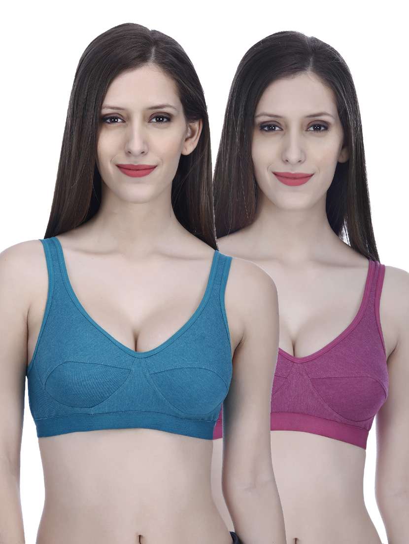 pack of 2 non padded sports bra - 18951076 -  Zoom Image - 0