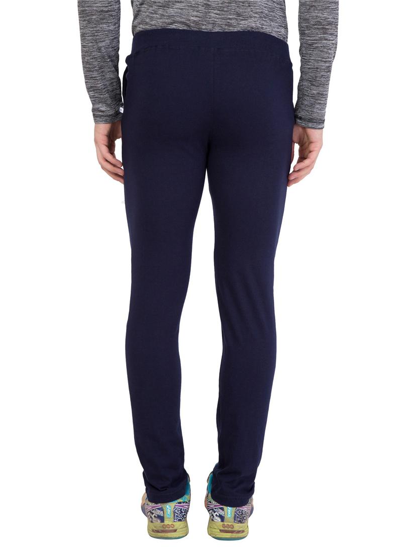 men blue solid full length track pant - 18952008 - Standard Image - 3