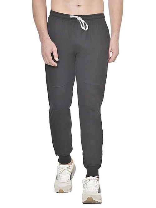 grey solid full length track pant - 18952193 -  Standard Image - 0