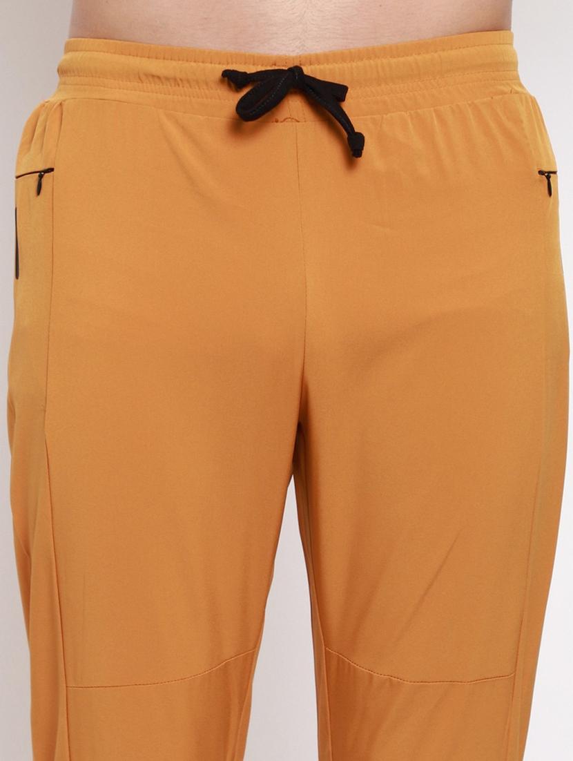 yellow cotton blend track pant - 18952343 - Standard Image - 3