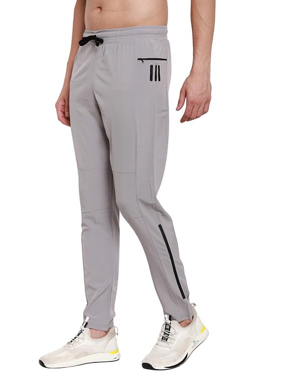 grey cotton blend   track pant - 18952346 -  Zoom Image - 0