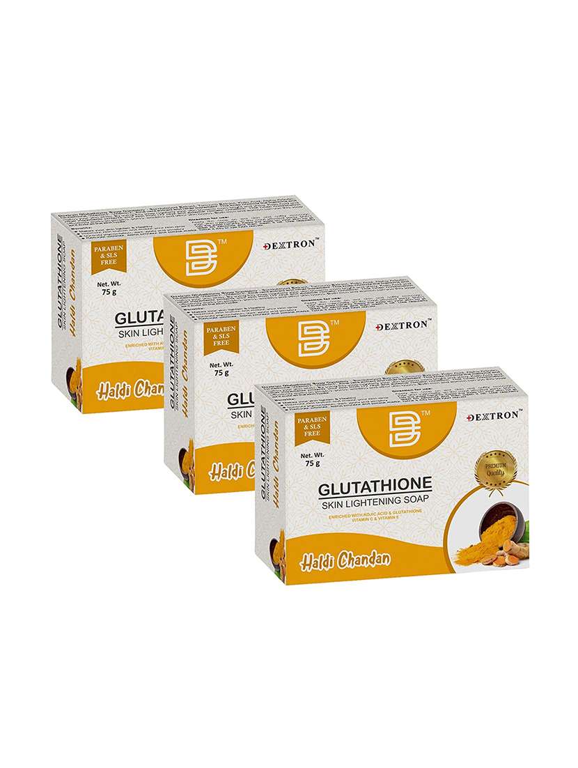 pack off 3 glutathione skin lightening soap - haldi chandan