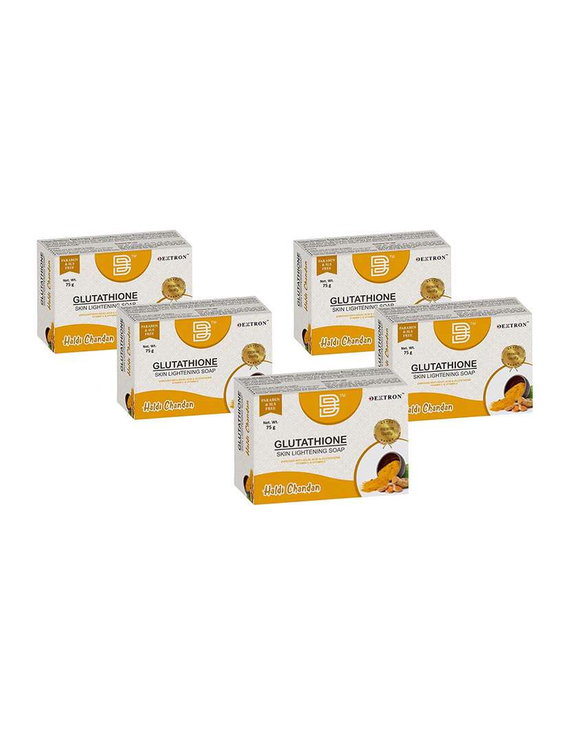 pack off 5 glutathione skin lightening soap  - haldi chandan