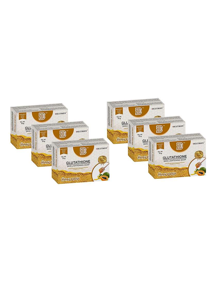 pack of 6 glutathione skin lightening soap  - papaya honey