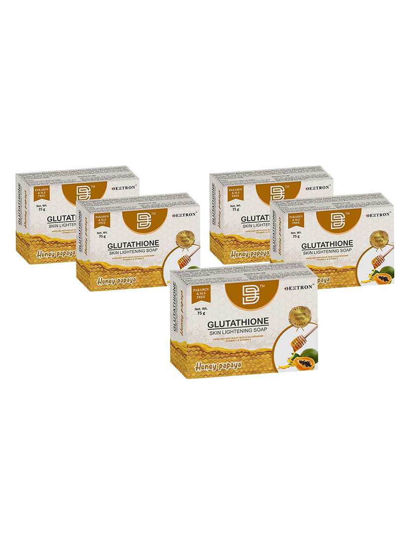 pack off 5 glutathione skin lightening soap - honey papaya